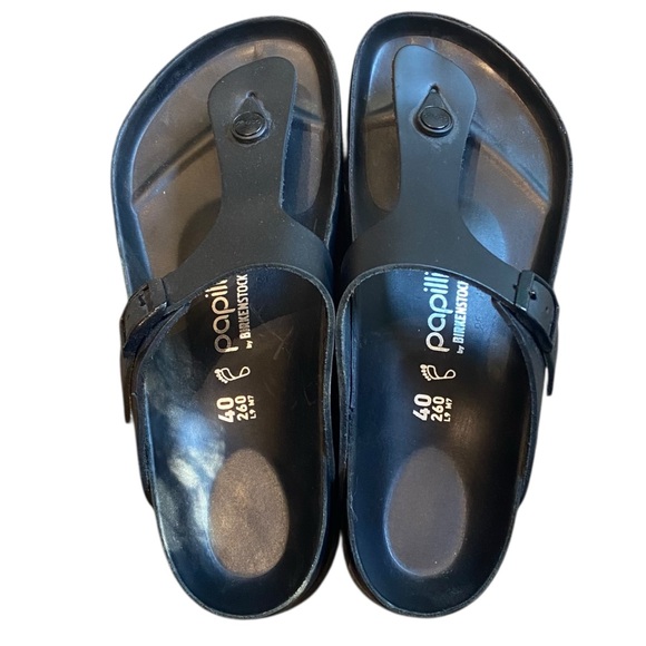 Papillio X Birkenstock Gizeh Flex Leather Molded Platform Footbed Buckle Sandals - Picture 2 of 6